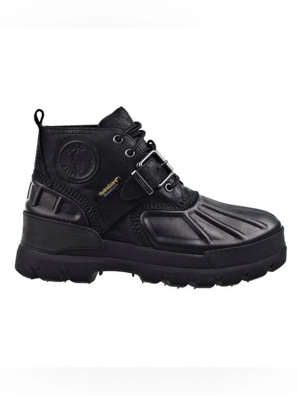 NEW Polo size 8.5 Mens Ralph Lauren Oslo Low Black Leather Boots